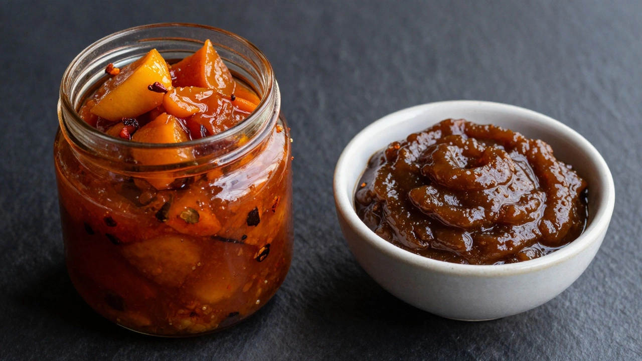 Jarred mango pickle vs fresh tamarind chutney